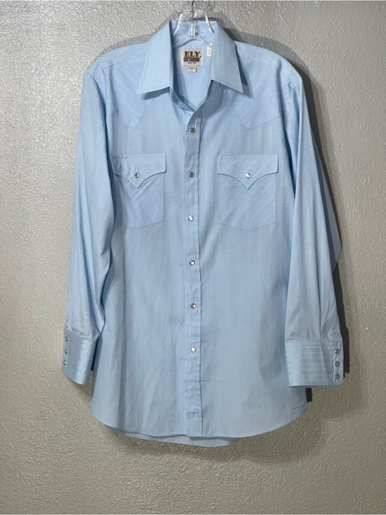 Ely Cattleman Other - ELY Cattleman Blue Simple Long Sleeve Pearl Snap - Size Medium